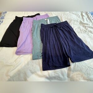 Set of Four Women’s Athletic Shorts Size Small Pockets Drawstring NWOT